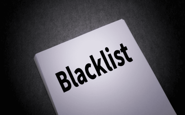 Blacklistと書かれた資料