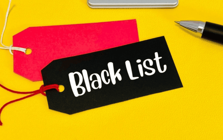 Black Listと書かれたタグ