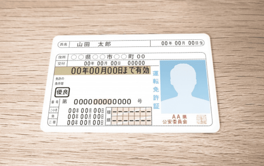 免許証のサンプル