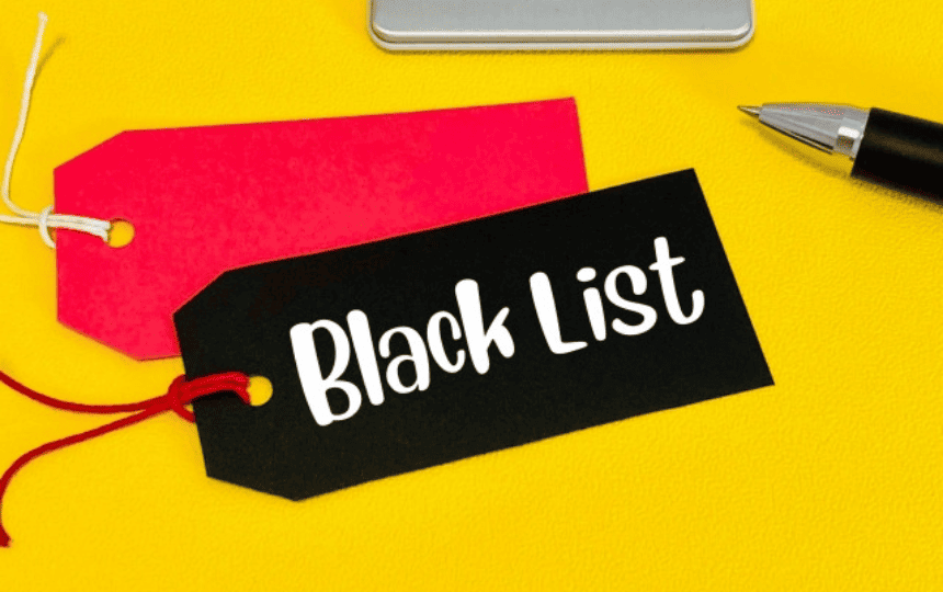 Black Listと書かれたタグ
