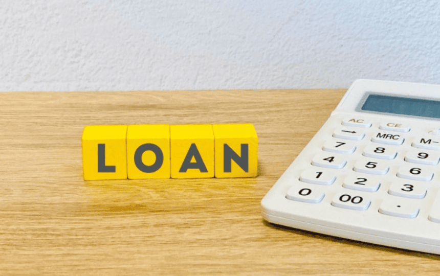 LOANの文字と電卓