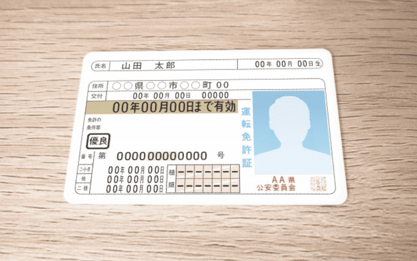 免許証のサンプル