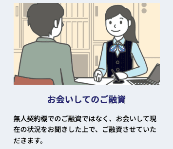 キャッシング エイワのホームページ 対面でご融資など