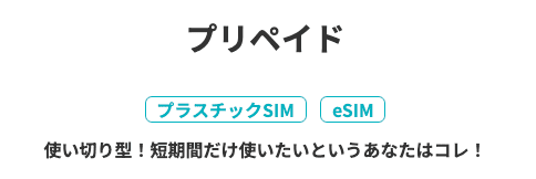 HISモバイルのホームページ プリペイド