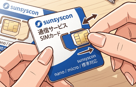 STEP 1 SIMカードを台紙から取り外す