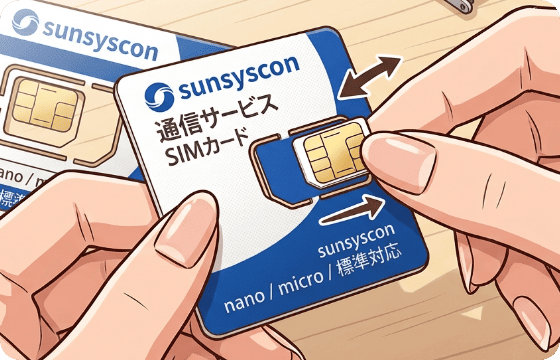 STEP 1 SIMカードを台紙から取り外す